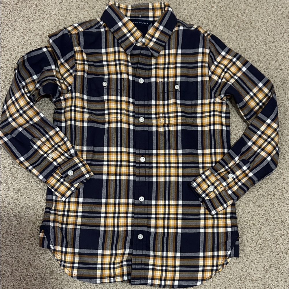 NWT Janie & Jack Plaid Shirt, 8
